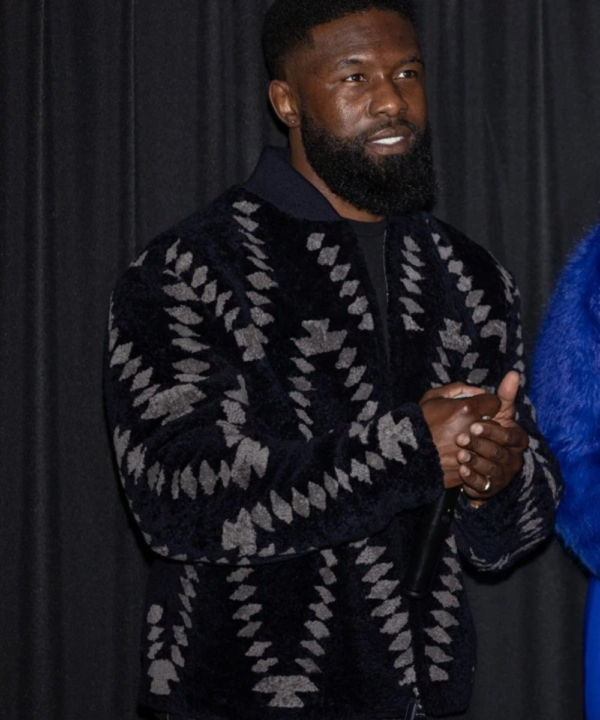 Trevante Rhodes Blouson With Chevron Inlays Jacket