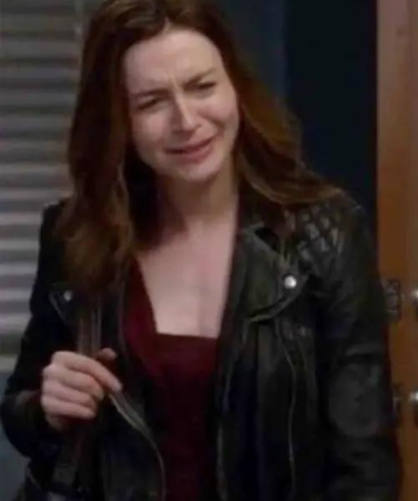 Grey’s Anatomy S13 Dr. Amelia Shepherd Biker Leather Jacket