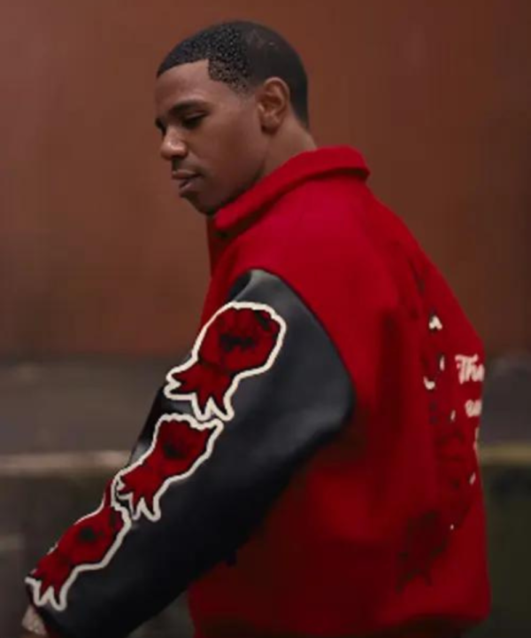 A Boogie Wit Da Hoodie Did Me Wrong Red Varsity Jacket