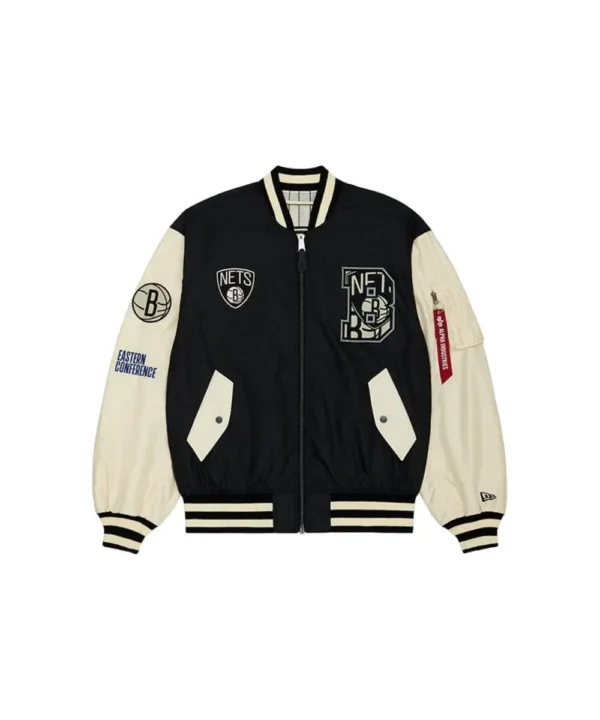 Brooklyn Nets X Alpha X New Era L-2B Bomber Jacket