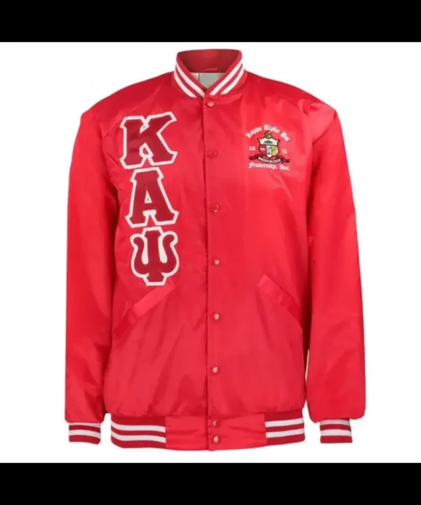 Kappa Alpha Psi Krimson 3-Letter Bomber Satin Jacket