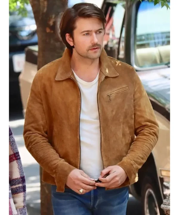 It Ends With Us 2024 Brandon Sklenar Brown Suede Jacket