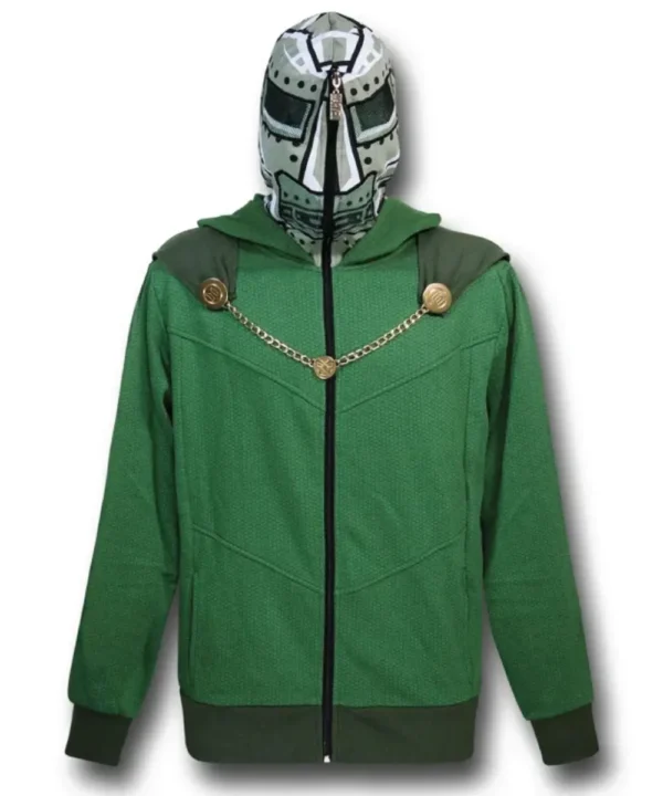 Doctor Doom Masked Costume Hoodie