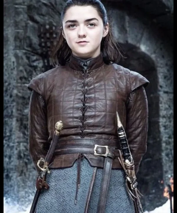 Arya Stark Game Of Thrones Brown Leather Jacket