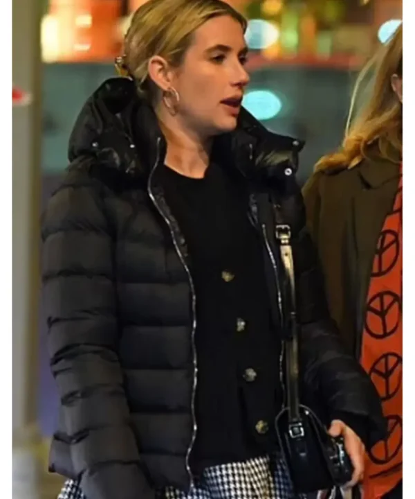 Madame Web 2024 Emma Roberts Hooded Puffer Jacket