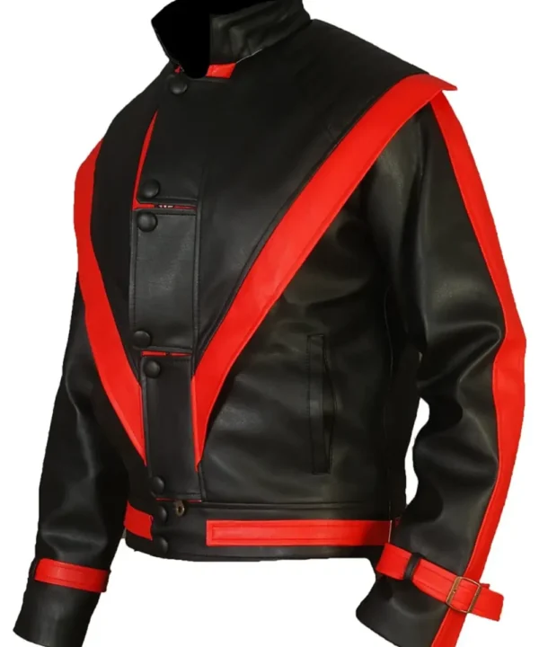 Michael Jackson Thriller Red & Black Leather Jacket