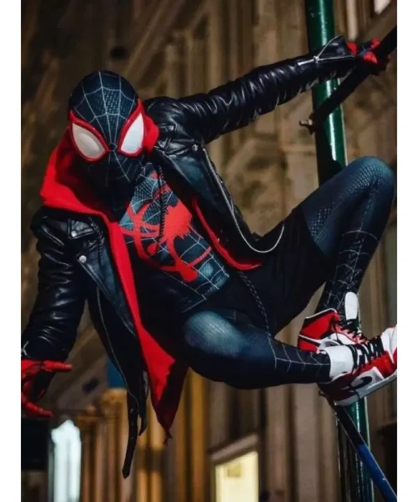 Spider Man Across The Spider-verse Miles Morales Black Jacket