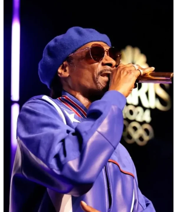 Paris 2024 Olympics Snoop Dogg Purple Bomber Jacket