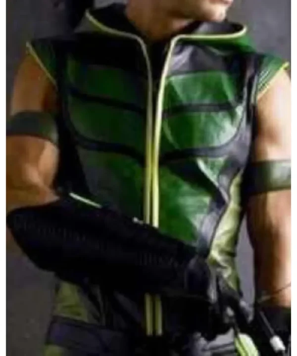 Smallville Green Arrow Justin Hartley Leather Vest