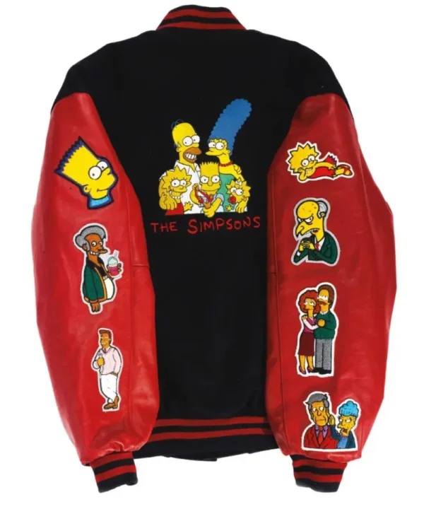 The Simpsons Varsity Wool Leather Jacket