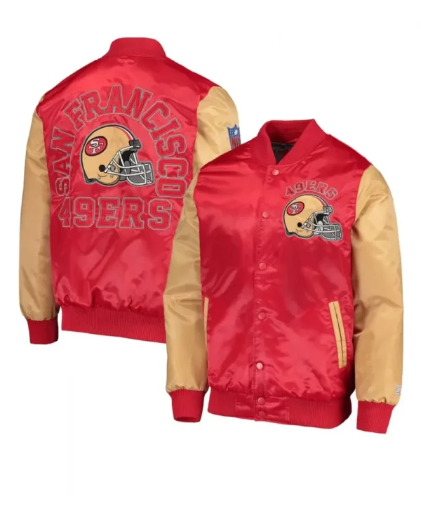 San Francisco 49ers Satin Red and Gold Jacket