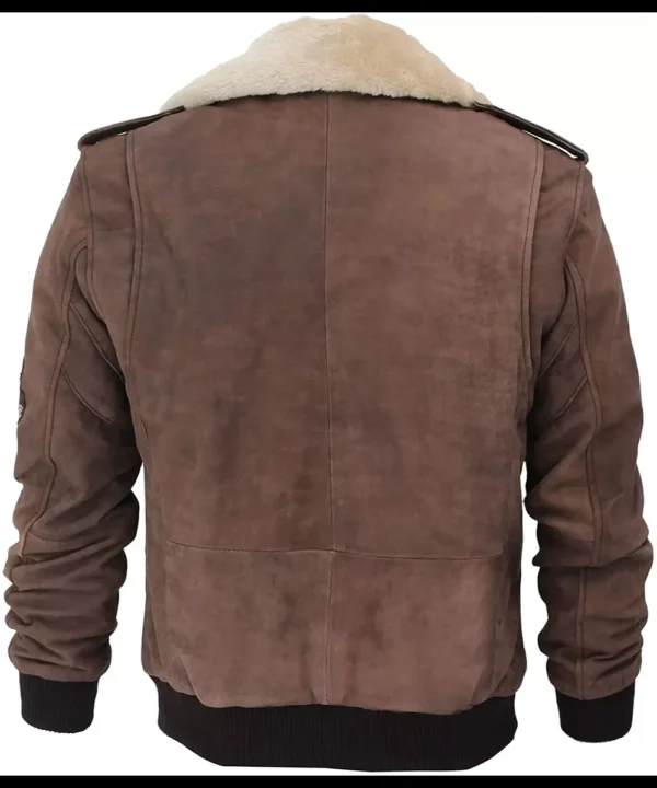 Mens Real Leather B2 Bomber Flight Suede Jacket