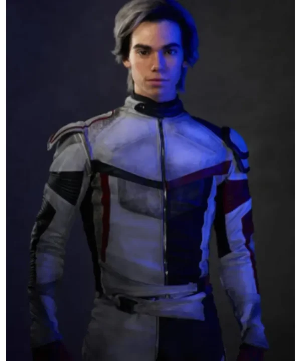 Descendants 3 Cameron Boyce Black And White Leather Jacket