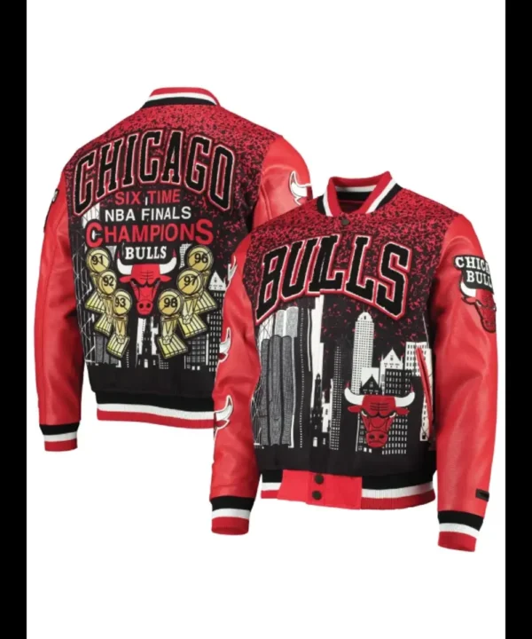 Chicago Bulls Pro Standard Red Remix Varsity Jacket