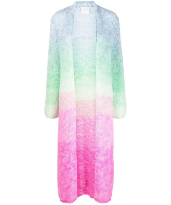 Emily In Paris S04 Lily Collins Gradient Mohair Coat