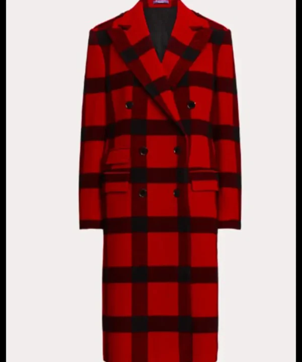 Emily In Paris S04 Lily Collins Plaid Twill Coat