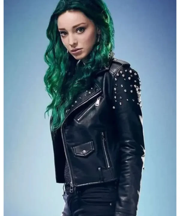 The Gifted Lorna Dane Black Studded Leather Jacket