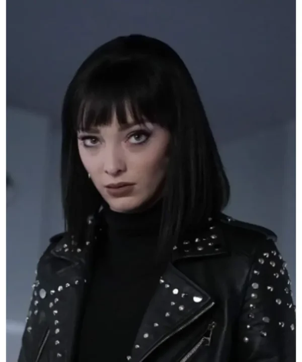 The Gifted Lorna Dane Black Studded Leather Jacket