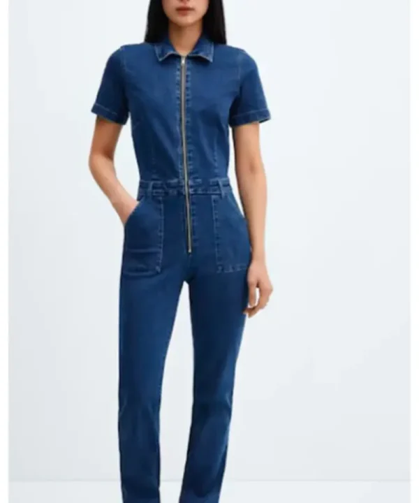 English Teacher 2024 Stephanie Koenig Denim Jumpsuit