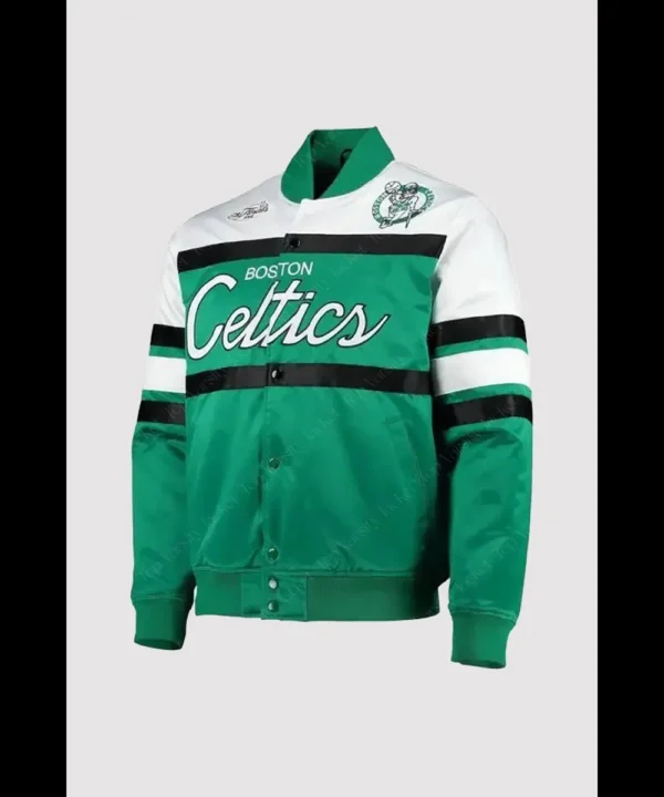 Hardwood Classics Boston Celtics Green White Varsity Jacket