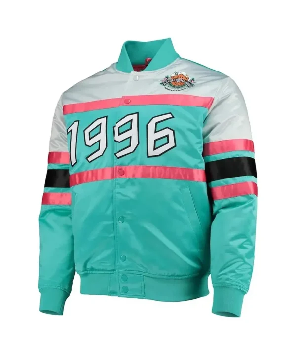 NBA Weekend 1996 Hardwood Classics Teal Satin Jacket