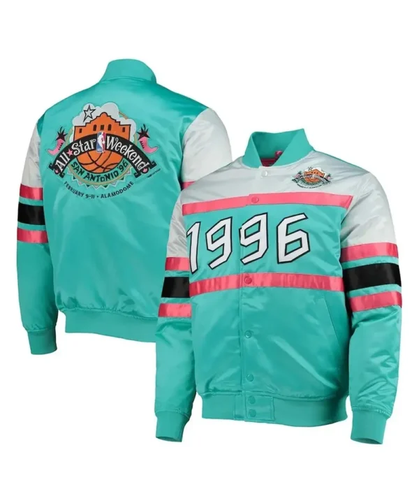 NBA Weekend 1996 Hardwood Classics Teal Satin Jacket