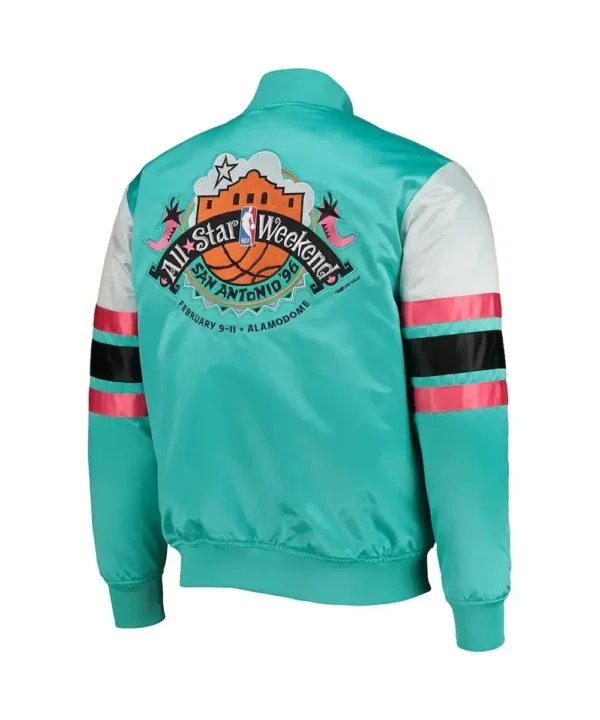 NBA Weekend 1996 Hardwood Classics Teal Satin Jacket