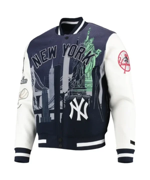 New York Yankees Pro Standard Navy Remix Varsity Jacket