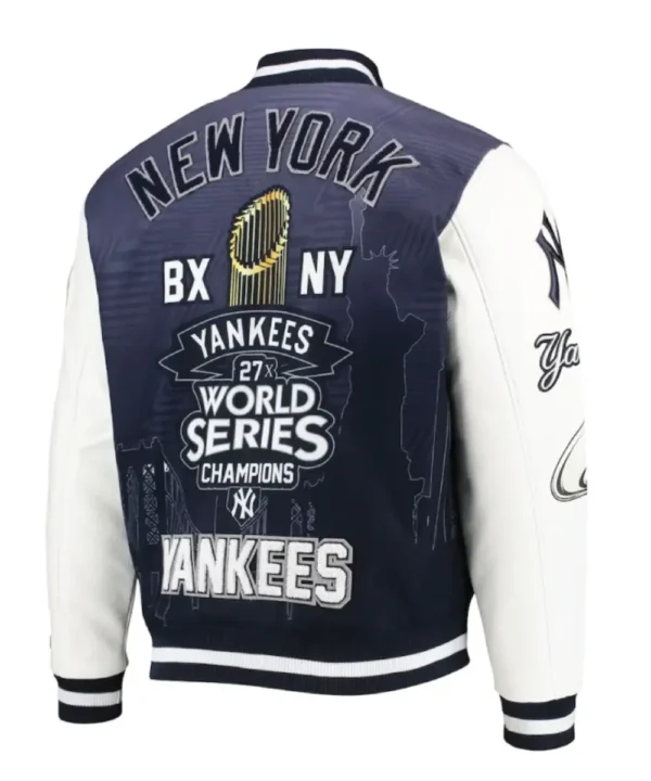 New York Yankees Pro Standard Navy Remix Varsity Jacket