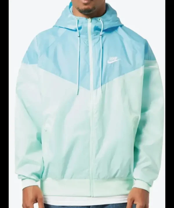 Nike Sportswear Windrunner Blue Mint Hooded Jacket