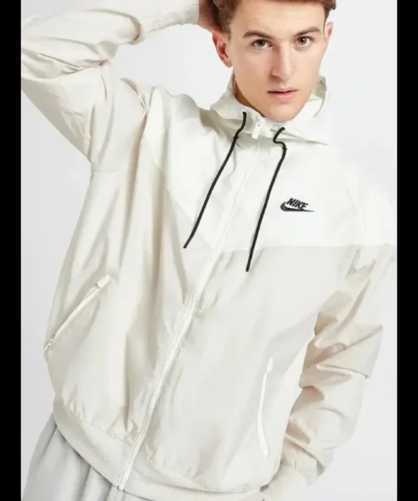 Nike Sportswear Windrunner White Hooded Jacket