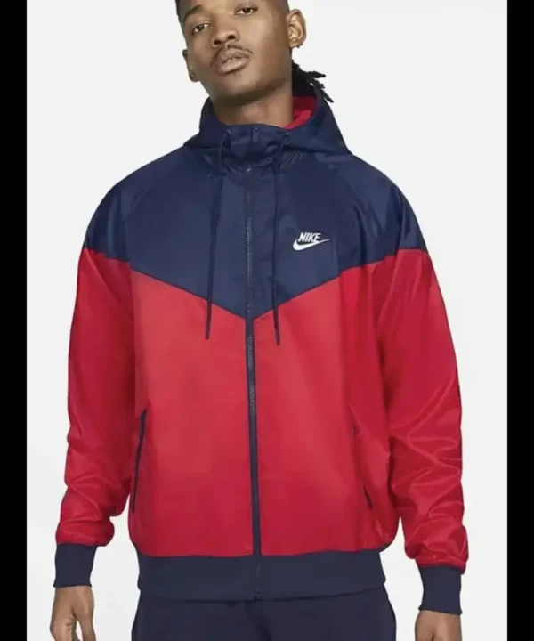 Nike Sportswear Windrunner Red Hooded Jacket