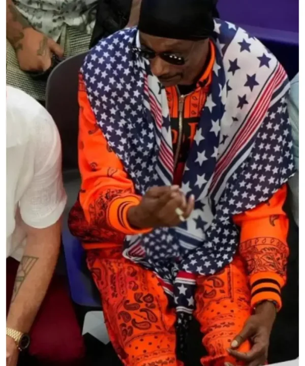 Olympics 2024 Snoop Dogg Orange Bandana Tracksuit