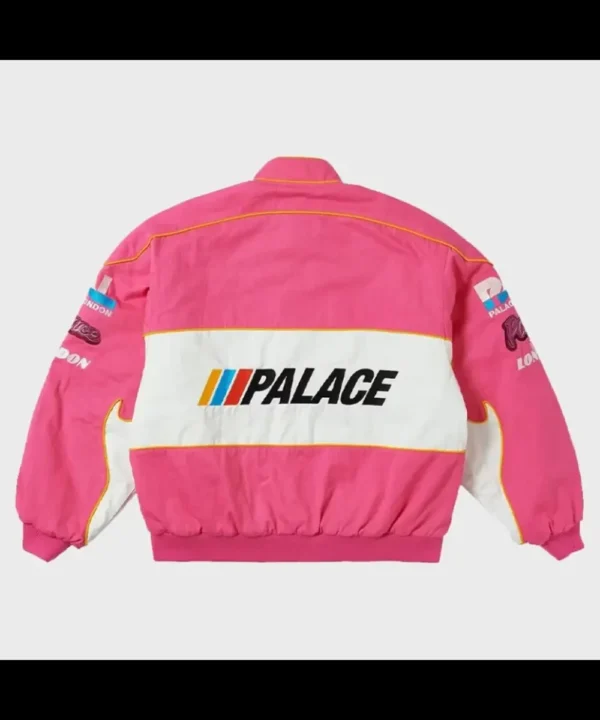 Palace Fast Pink Cotton Varsity Jacket