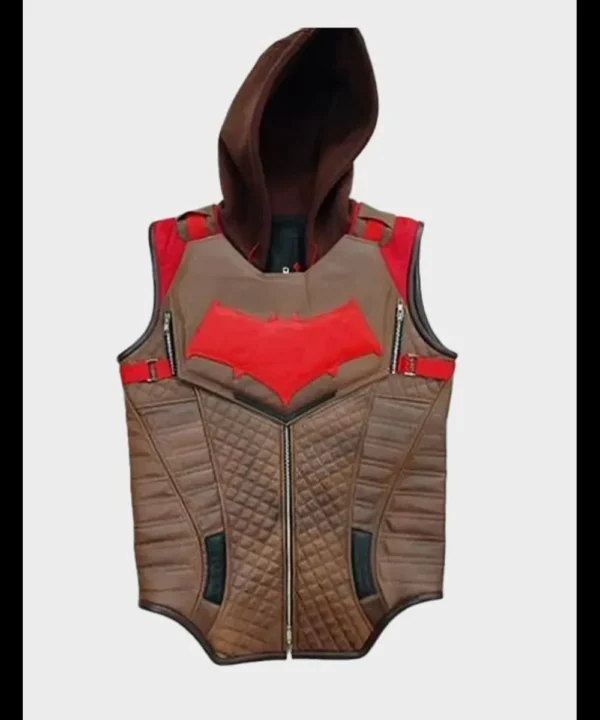 Gotham Knights Redhood Brown Leather Vest