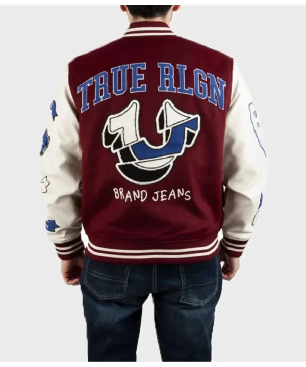True Religion Varsity Maroon Jacket