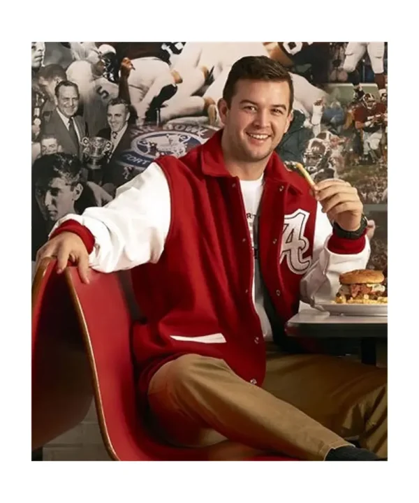 Alabama Crimson Tide Red and White Varsity Jacket