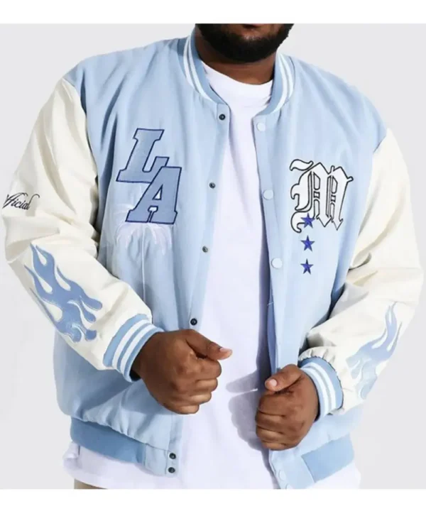 LA Baby Blue Varsity Jacket