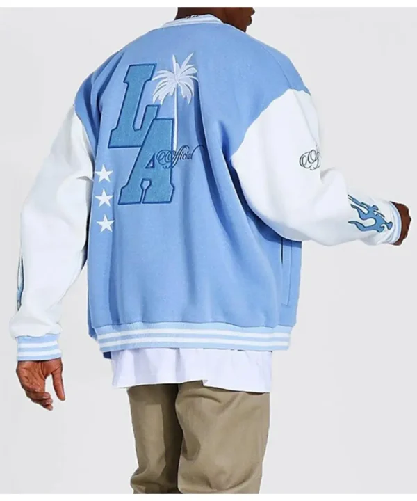 LA Baby Blue Varsity Jacket