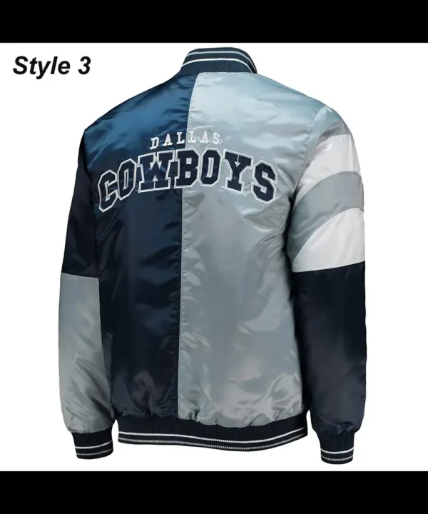 Dallas Cowboys The Tradition II Satin Blue and Grey Jacket