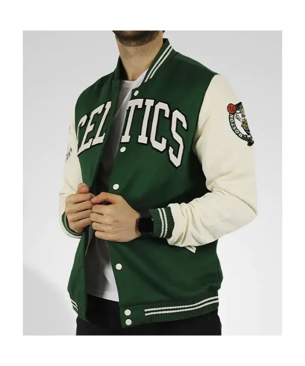 Boston Celtics Varsity Green and Off White Jacket