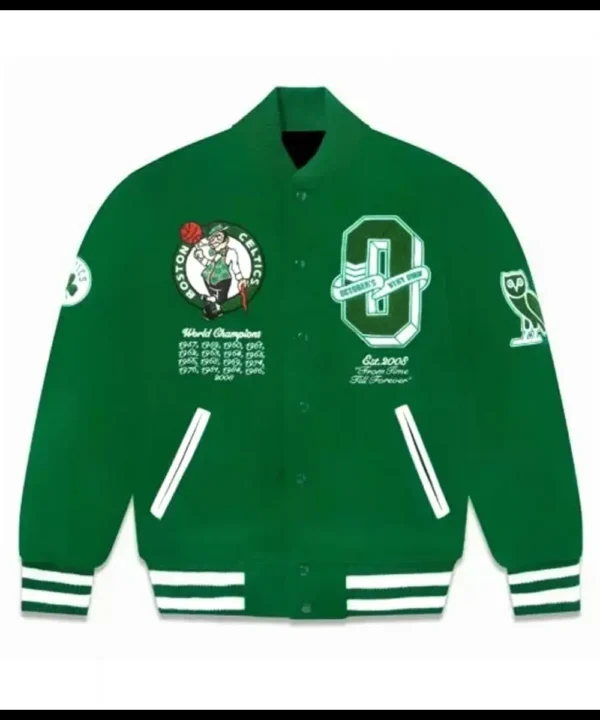 OVO Boston Celtics Varsity Green Wool Jacket