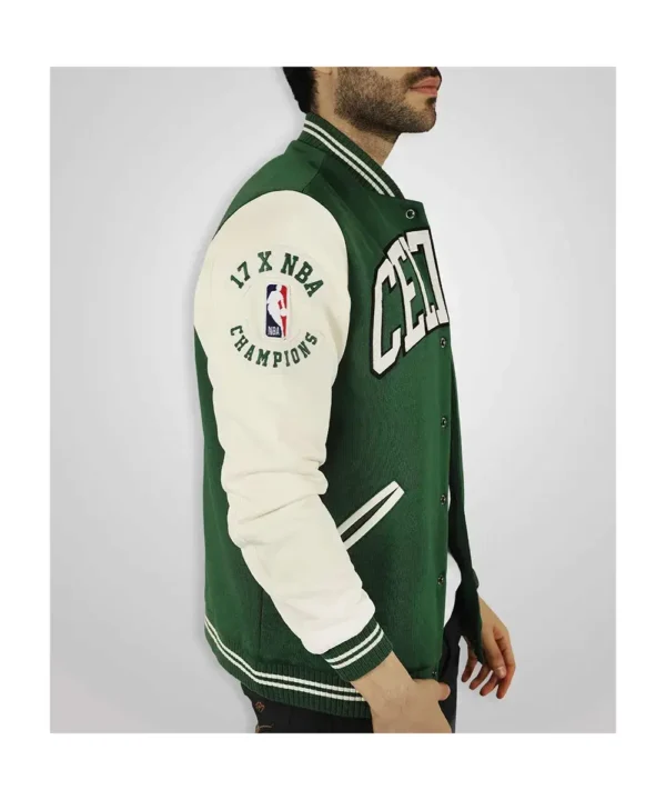 Boston Celtics Varsity Green and Off White Jacket