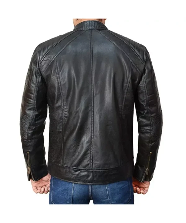 Cafe Racer Lambskin Leather Jacket