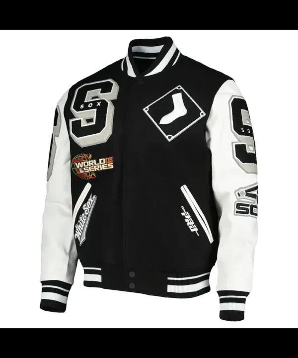 Chicago White Sox Mashup Varsity Black and White Jacket