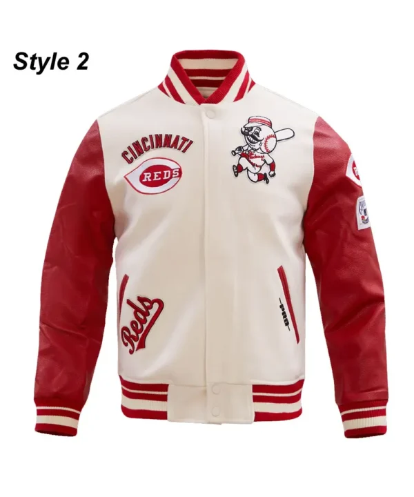 Cincinnati Reds Retro Classic Rib Varsity Jacket