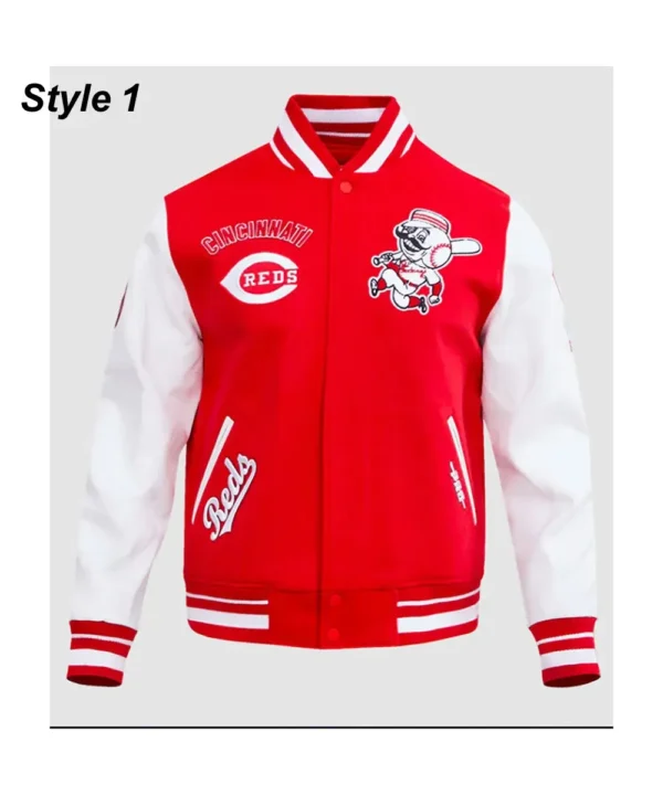 Cincinnati Reds Retro Classic Rib Varsity Jacket