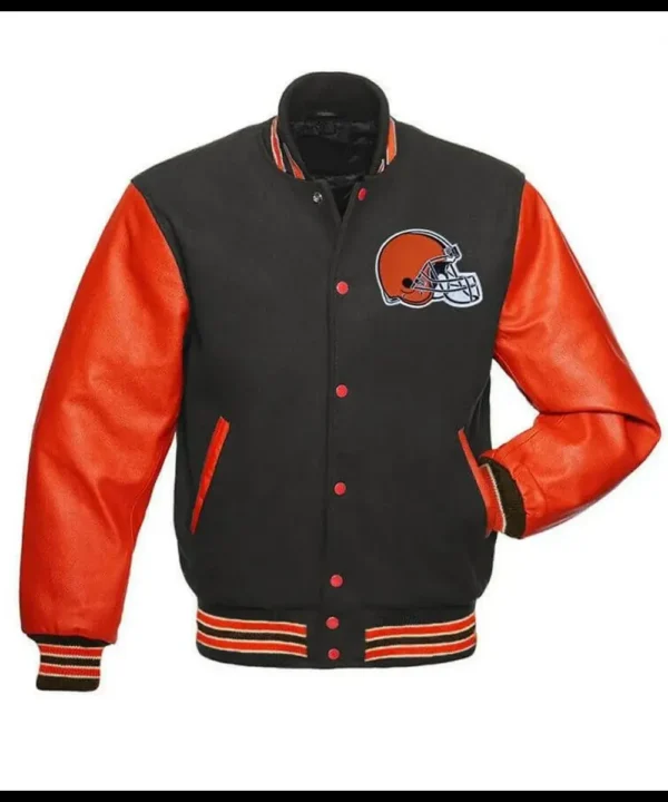 Cleveland Browns Black and Orange Jacket