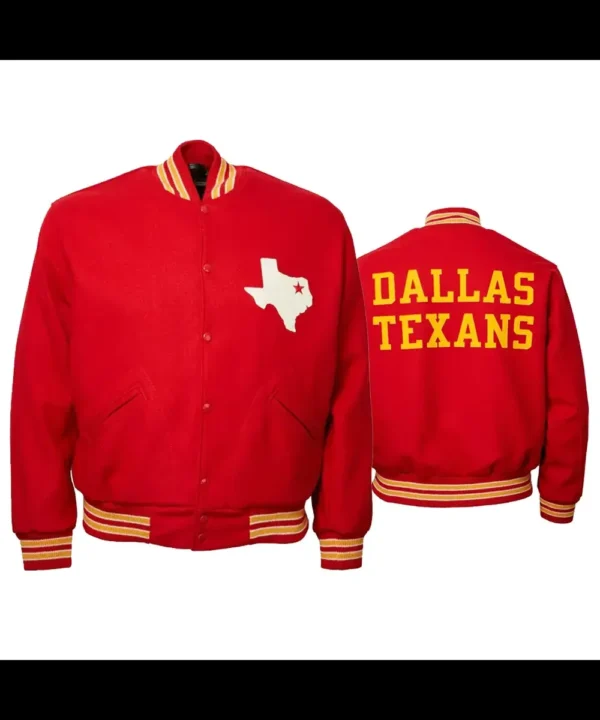 Travis Kelce Dallas Texans Red Varsity Wool Jacket