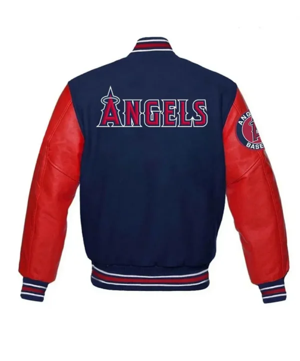 LA Angels Red and Blue Letterman Jacket